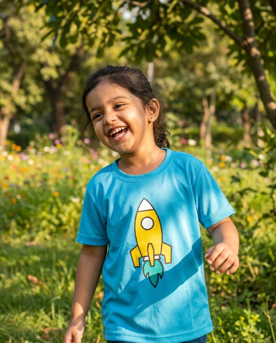 Space Rocket Blast Off Tshirt
